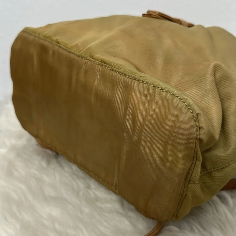 💯 Authentic Prada Beige Drawstring Backpack🍀 - Picture 7 of 16